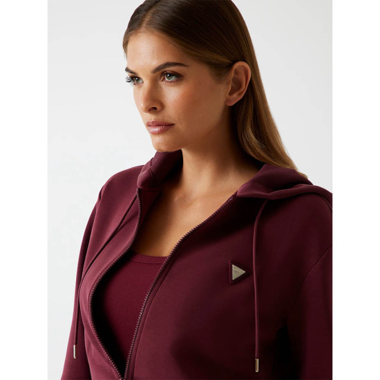 Guess Γυναικεία ζακέτα Olympe Full Zip Hoodie Sweatshirt
